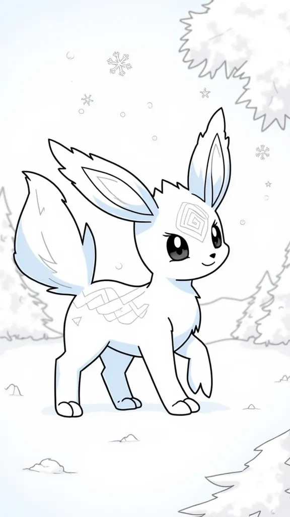 Páginas para colorear de Glaceon